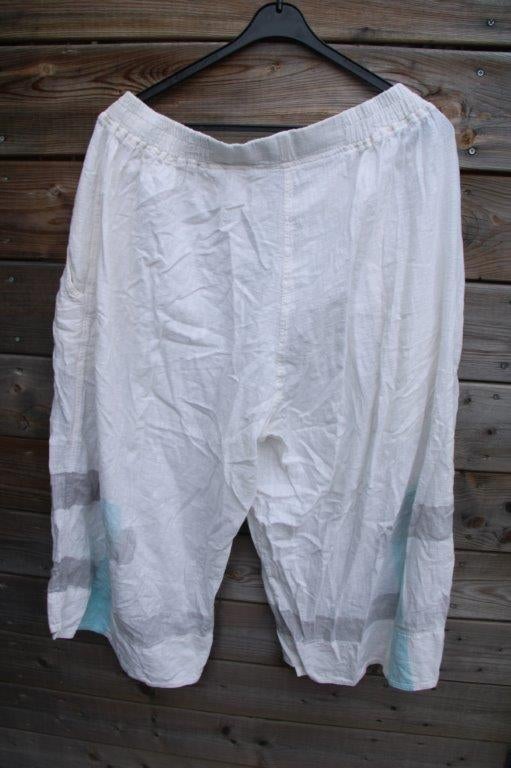 Broek creme/ aqua Kekoo mt 4(52/54) Vaste prijs, Kleding | Dames, Grote Maten, Beige, Ophalen of Verzenden, Zo goed als nieuw