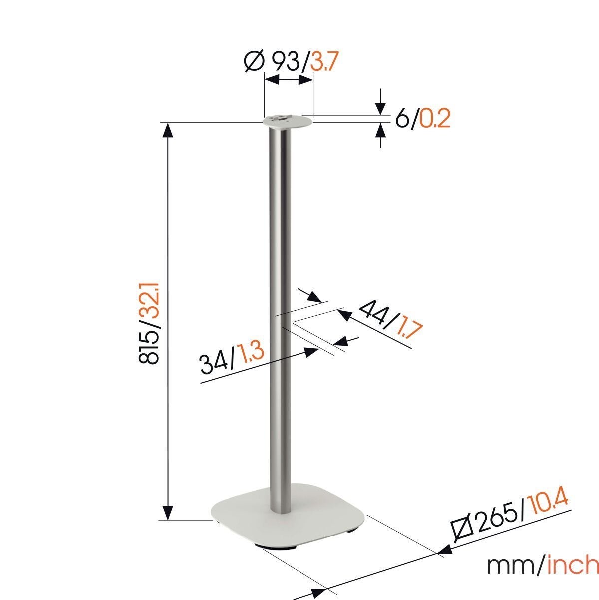 Vogels Sonos Era 100 Standaard  SFS 4113 - Zilver/Wit, Overige merken, Inclusief standaarden, Overige typen, Nieuw