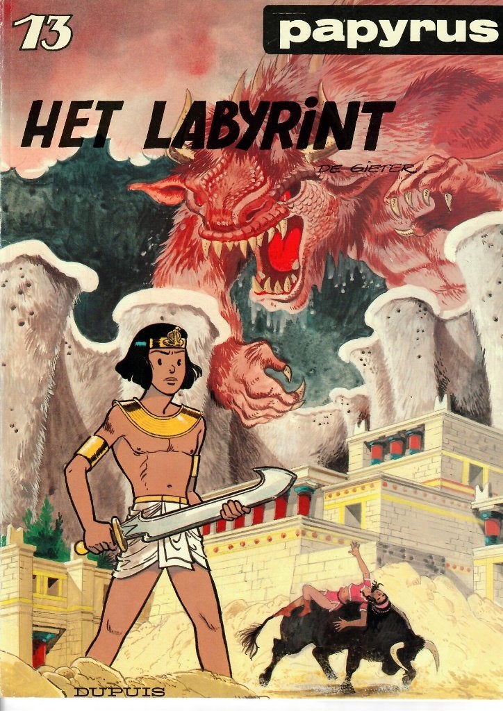 Papyrus 13 - Het Labyrint - SC 1e druk - bijna nieuwstaat, Eén stripboek, Ophalen of Verzenden, Lucien de Gieter, Zo goed als nieuw