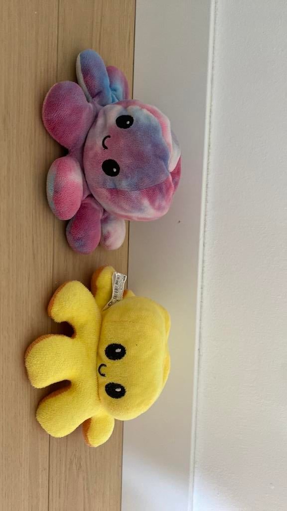 2 knuffel octopussen, Ophalen, Zo goed als nieuw, Overige typen, Klein (minder dan 20 cm)