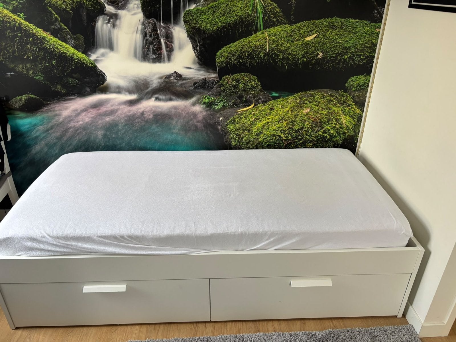 Brimnes  bedframe met bedlades 90x200 incl matras, Ophalen, Gebruikt, 90 cm, Eenpersoons