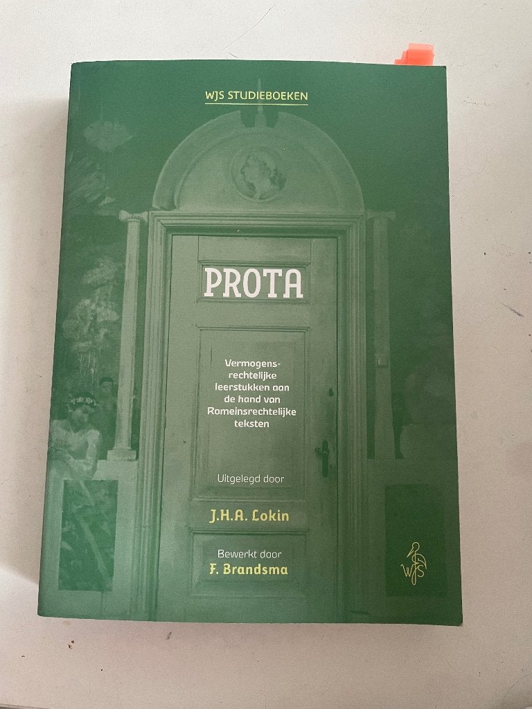 Studieboek Prota, Ophalen of Verzenden, WJS Studieboeken, Beta, WO