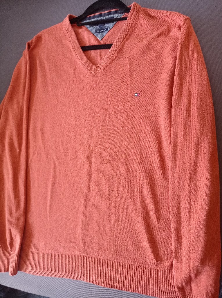 Tommy Hilfiger Trui Maat L, Maat 52/54 (L), Tommy Hilfiger, Oranje, Ophalen of Verzenden