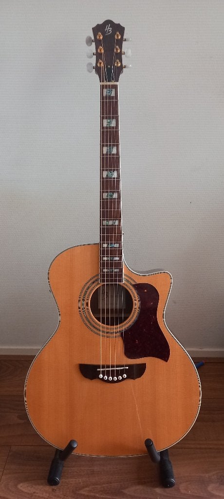akoestische Harley Benton gitaar, Ophalen, Zo goed als nieuw, Western- of Steelstringgitaar, Met (piezo-)element