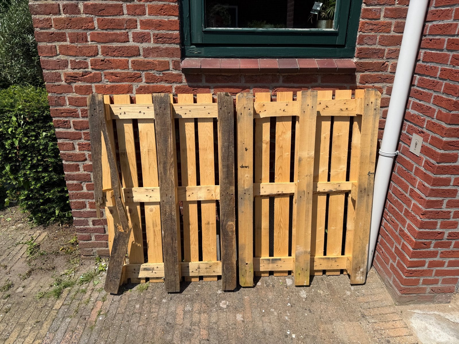 Pallets, staat prima, gratis afhalen, Doe-het-zelf en Verbouw, Platen en Panelen, Ophalen, Gebruikt, Hout