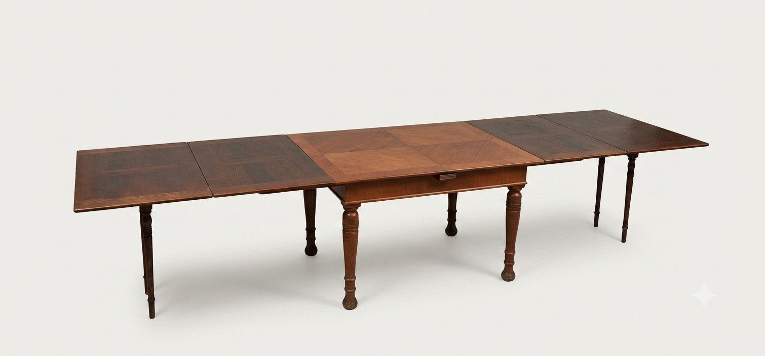 Uitschuifbare Boeren Eettafel, Huis en Inrichting, Ophalen, Gebruikt, Eikenhout, 200 cm of meer