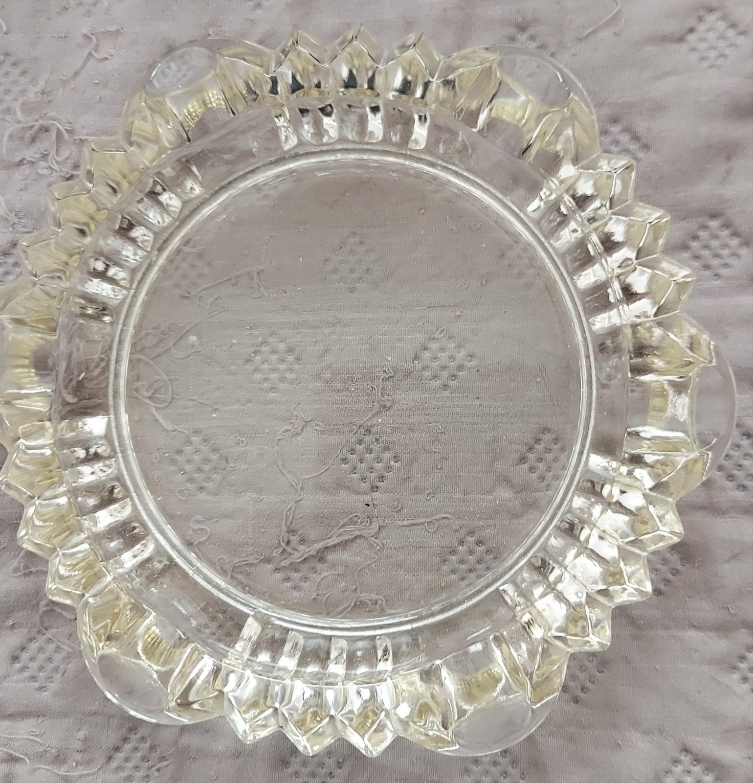 Vintage glazen asbak - Decoratief en functioneel, Ophalen of Verzenden