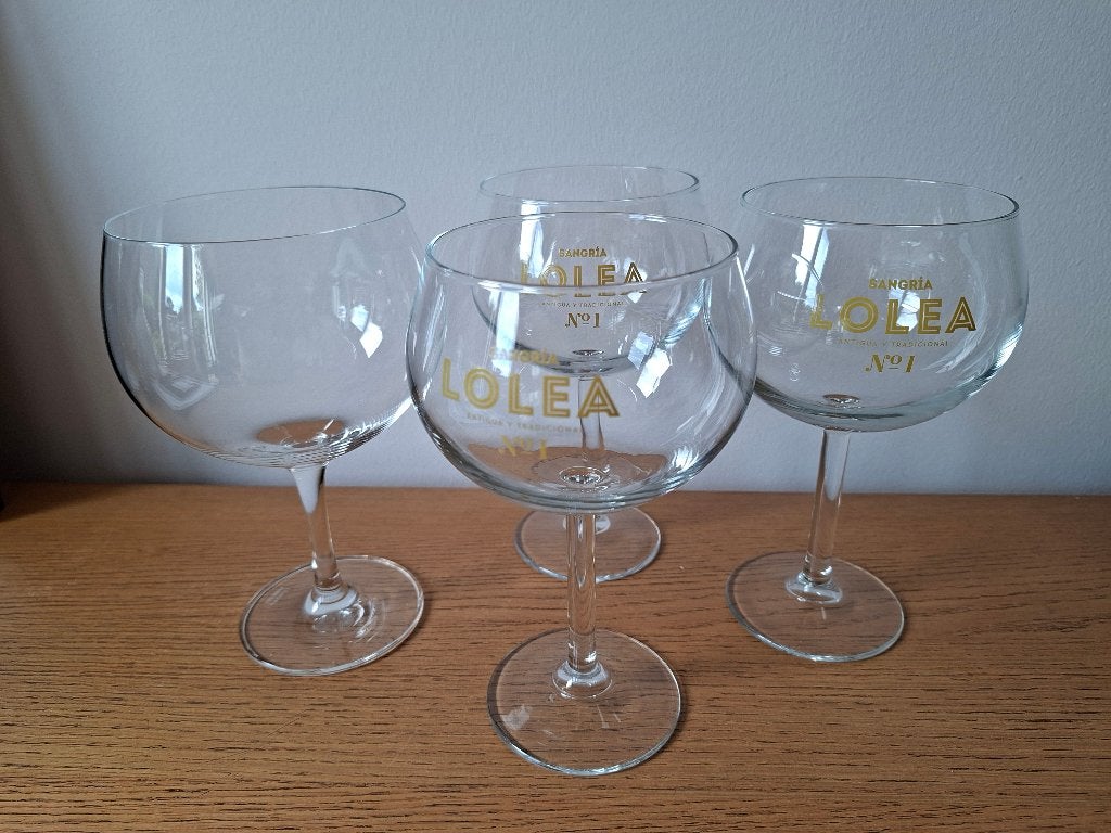 4 x sangria/gin tonic glas. 3 x LOLEA No 1. 65 cl/1 x 47 cl., Verzamelen, Ophalen, Zo goed als nieuw, Overige typen