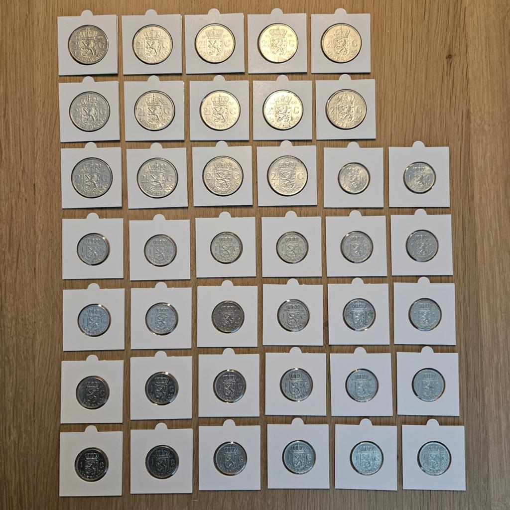 Mooie partij Zilveren Rijksdaalders , Guldens en Tientje., Ophalen of Verzenden, Koningin Juliana, 10 gulden, Zilver