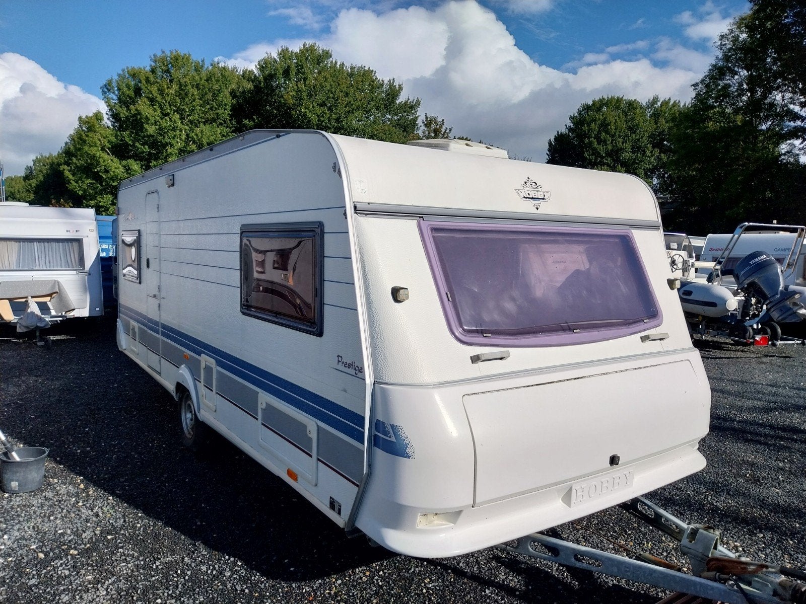 Hobby 560  Prestige met Duitse papieren, Caravans en Kamperen, Rondzit, Hobby, Bedrijf, Koelkast