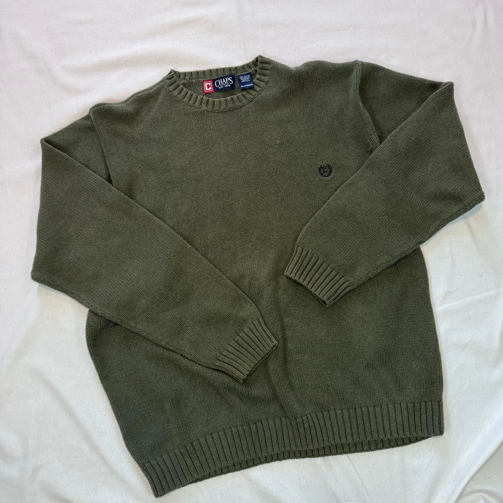 Chaps Est. 1978 katoenen trui XL olijfgroen, Kleding | Heren, Truien en Vesten, Ophalen of Verzenden, Gedragen, Maat 56/58 (XL)
