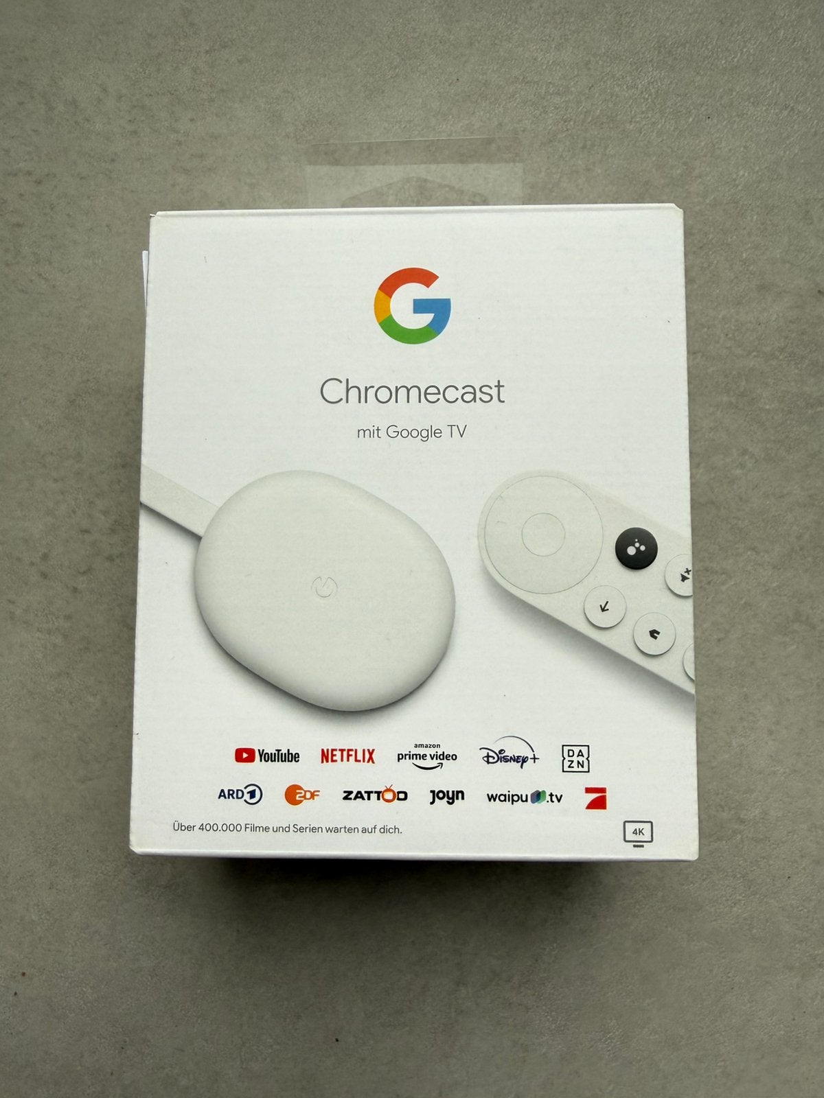 Google Chromecast 4K origineel in doos met Google TV !, Audio, Tv en Foto, Ophalen of Verzenden, Zo goed als nieuw