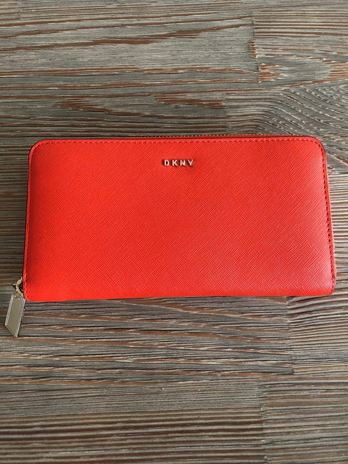 DKNY Portemonnee Rood/Oranje met Rits, Sieraden, Tassen en Uiterlijk, Ophalen of Verzenden, Zo goed als nieuw, Oranje, Overige merken