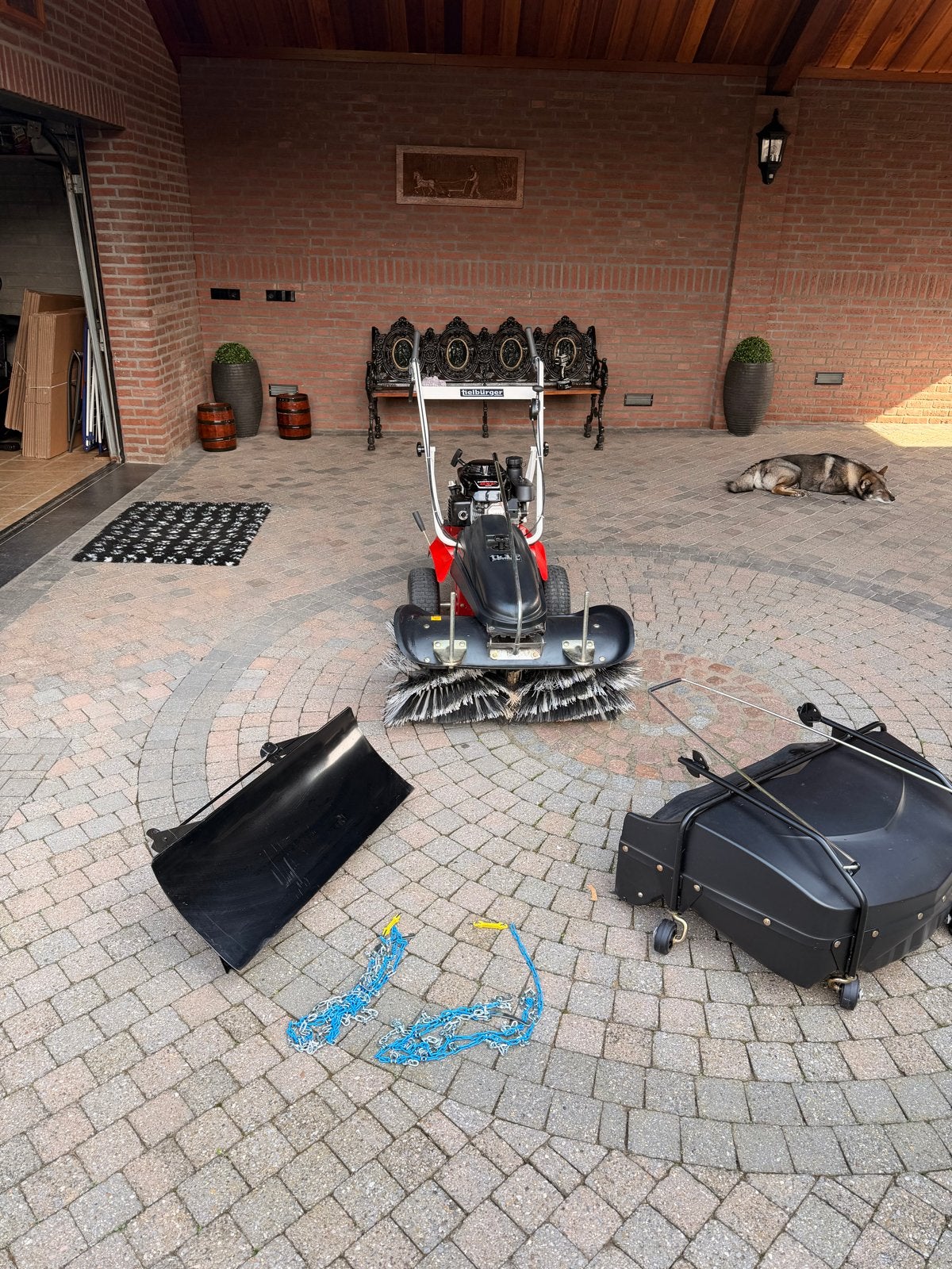 Tielbürger veegmachine TK 38 pro met Honda GXV 160 motor, Ophalen, Gebruikt