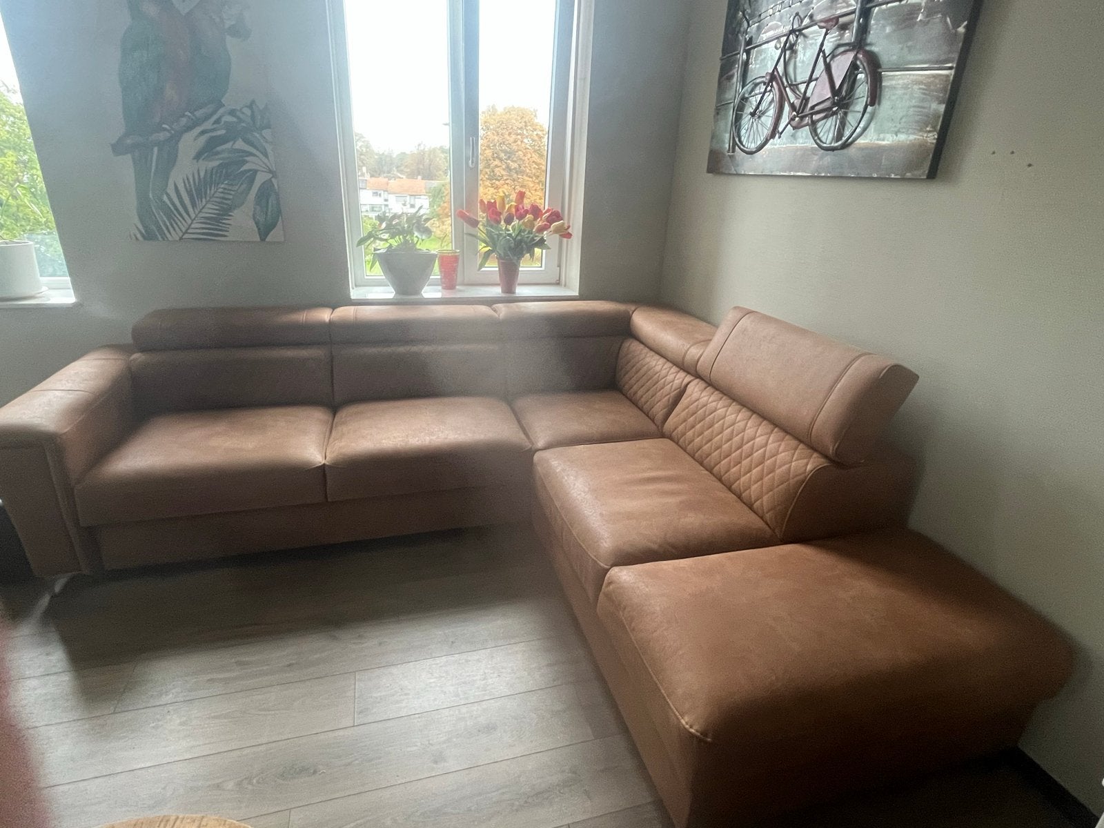 Moderne Vegas Hoekbank met Opbergruimte - Zo goed als nieuw, Huis en Inrichting, Ophalen, Hoekbank, 300 cm of meer, Zo goed als nieuw