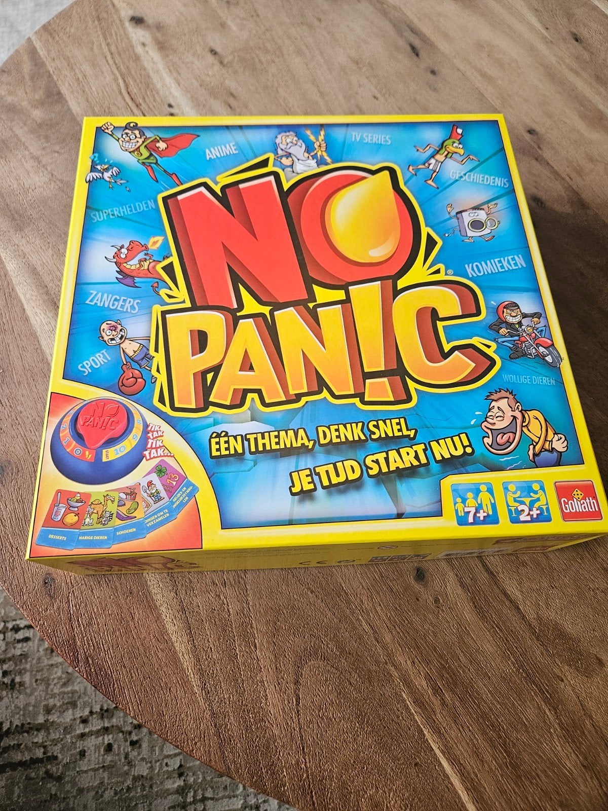 No Panic! Bordspel - Denk snel, reageer vlug!, Drie of vier spelers, Ophalen, Nieuw, Goliath