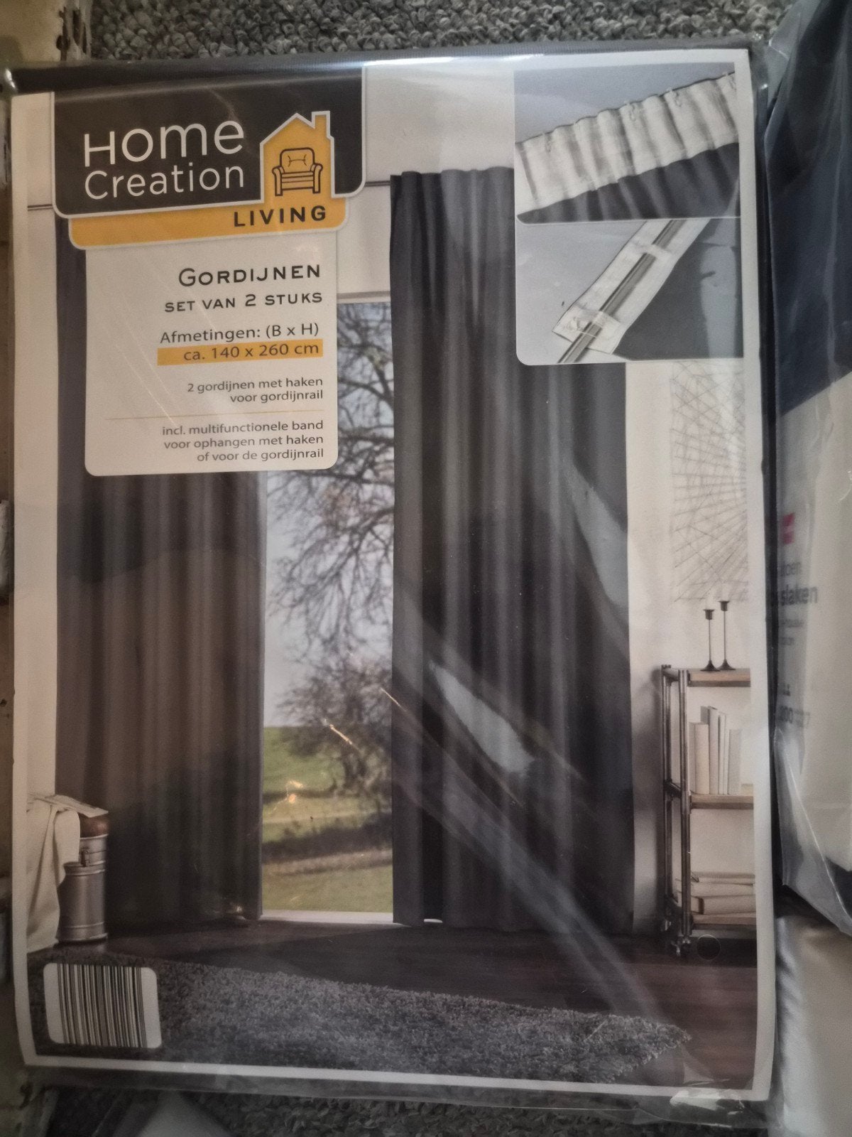 Home Creation Living kant en klaar  Gordijnen - Set van 2 (1, Overige merken, Nieuw, Ophalen of Verzenden, Gordijn