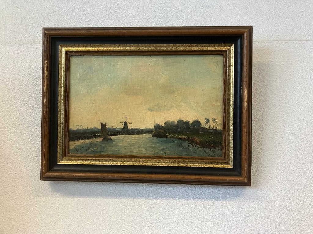 schilderij heel oud, Antiek en Kunst, Ophalen