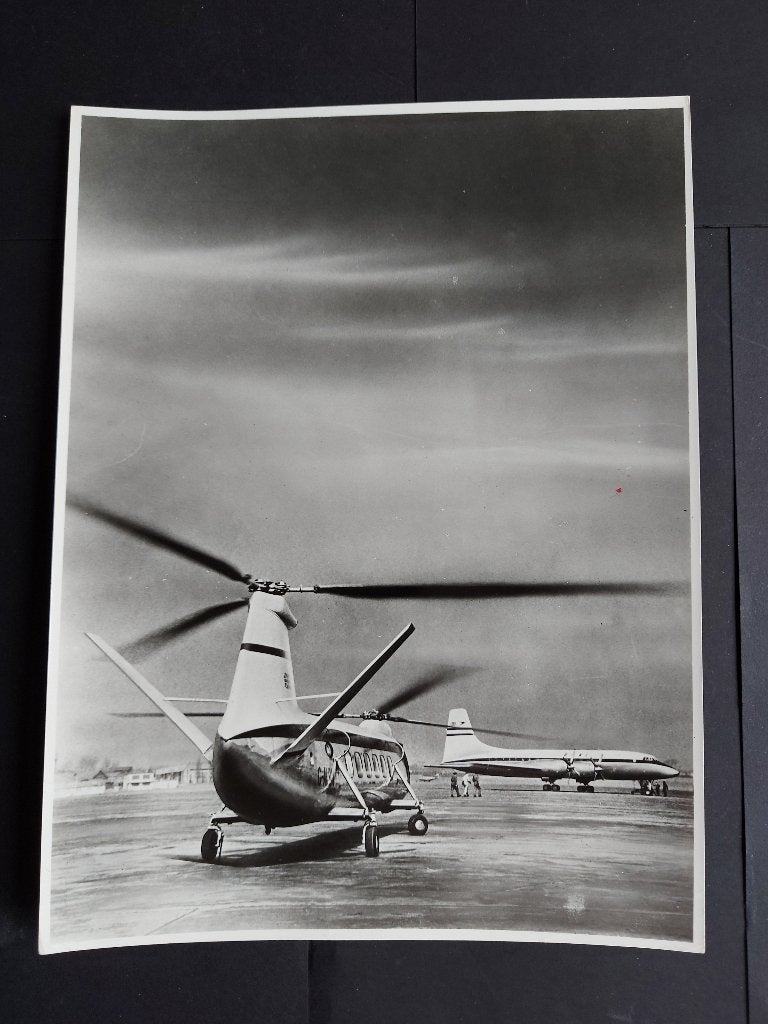 Originele foto van een Bristol 173 helikopter (F807), Ophalen of Verzenden, Gebruikt, Kaart, Foto of Prent