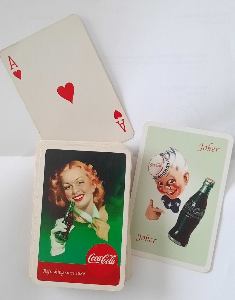 speelkaarten - coca-cola - compleet alleen geen doosje, Ophalen of Verzenden, Gebruikt, Speelkaart(en)