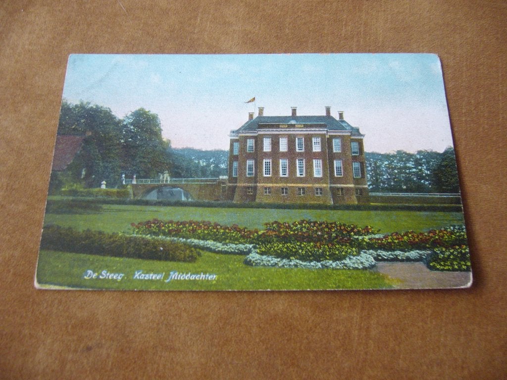 DE STEEG  =  KASTEEL MIDDACHTEN, Verzamelen, Ansichtkaarten | Nederland, Ophalen of Verzenden, 1920 tot 1940, Ongelopen, Gelderland