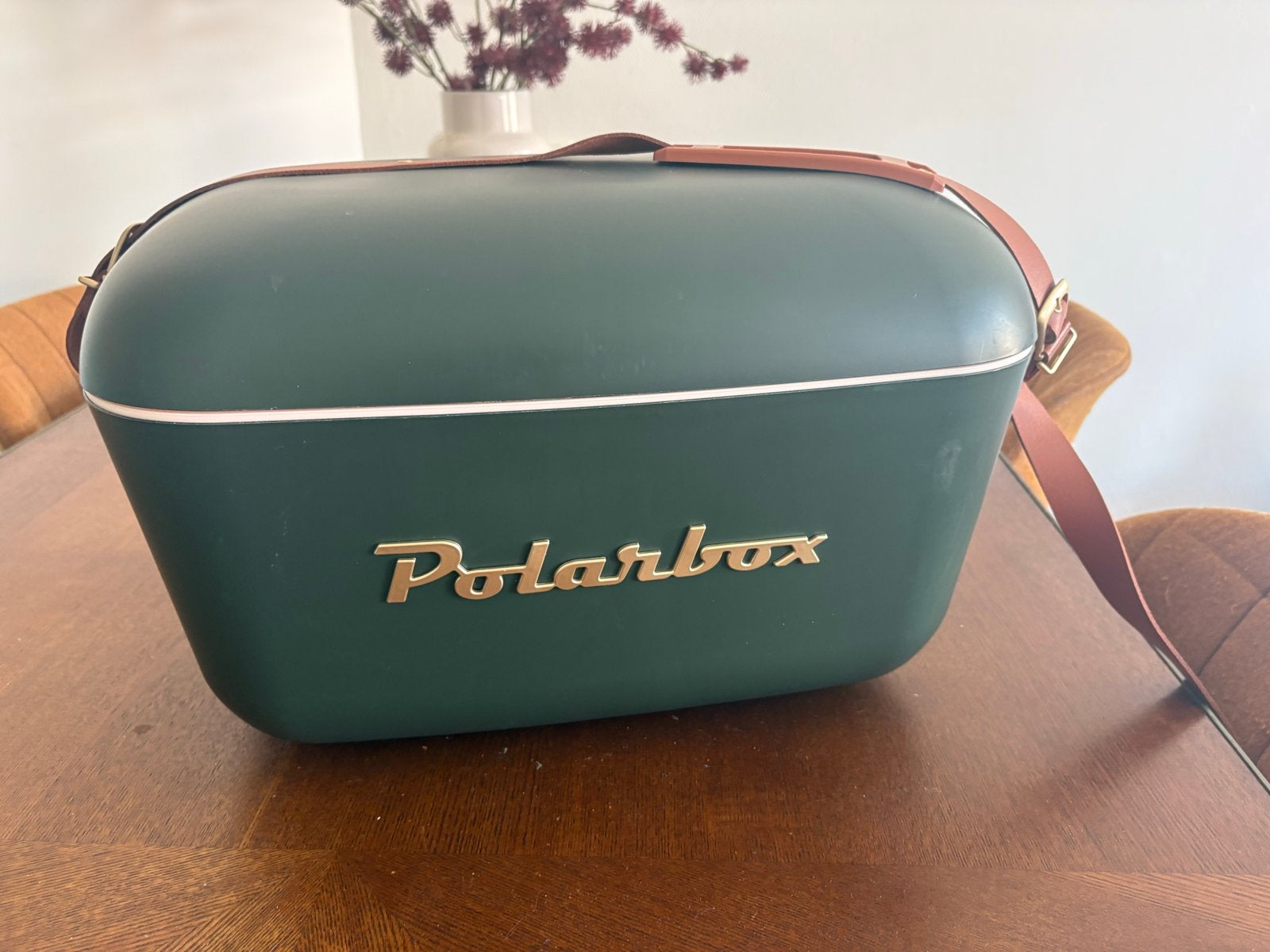 Polarbox Koelbox - lichtgewicht - donkergroen - Leren Band, Caravans en Kamperen, Koelboxen, Ophalen, Zo goed als nieuw, Koelbox