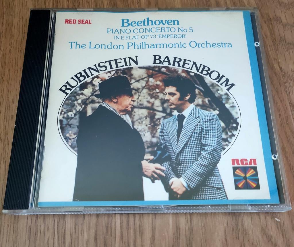 Beethoven Piano Concert nr. 5 - Rubinstein/Barenboim CD, Ophalen of Verzenden, Romantiek, Zo goed als nieuw, Orkest of Ballet