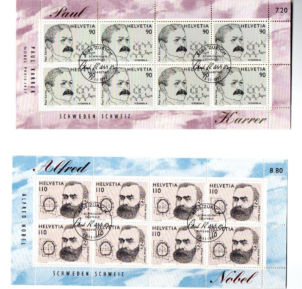 Zwitserland Nobelprijs 1937, Verzenden, Gestempeld