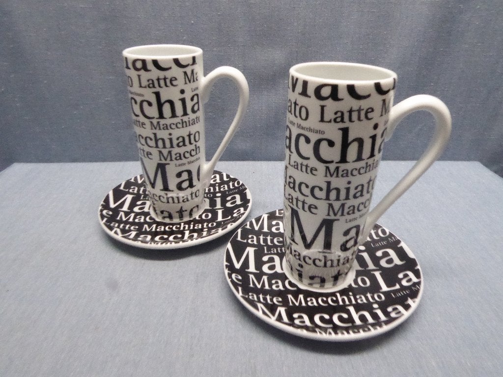 Latte Macchiato | kop en schotel | nieuw, Huis en Inrichting, Keuken | Servies, Nieuw, Ophalen of Verzenden, Overige stijlen, Kop(pen) en/of Schotel(s)