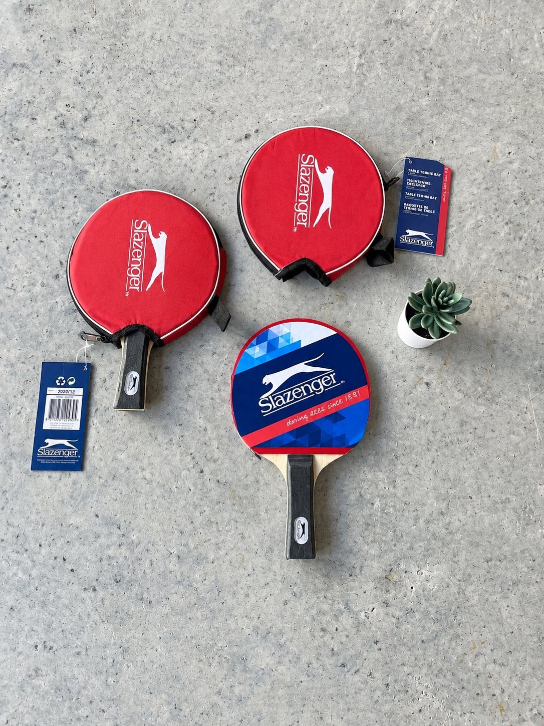 Slazenger Tafeltennis Batjes Set - Nieuw, Sport en Fitness, Ophalen of Verzenden, Nieuw, Net, Batje(s) of Balletje(s)