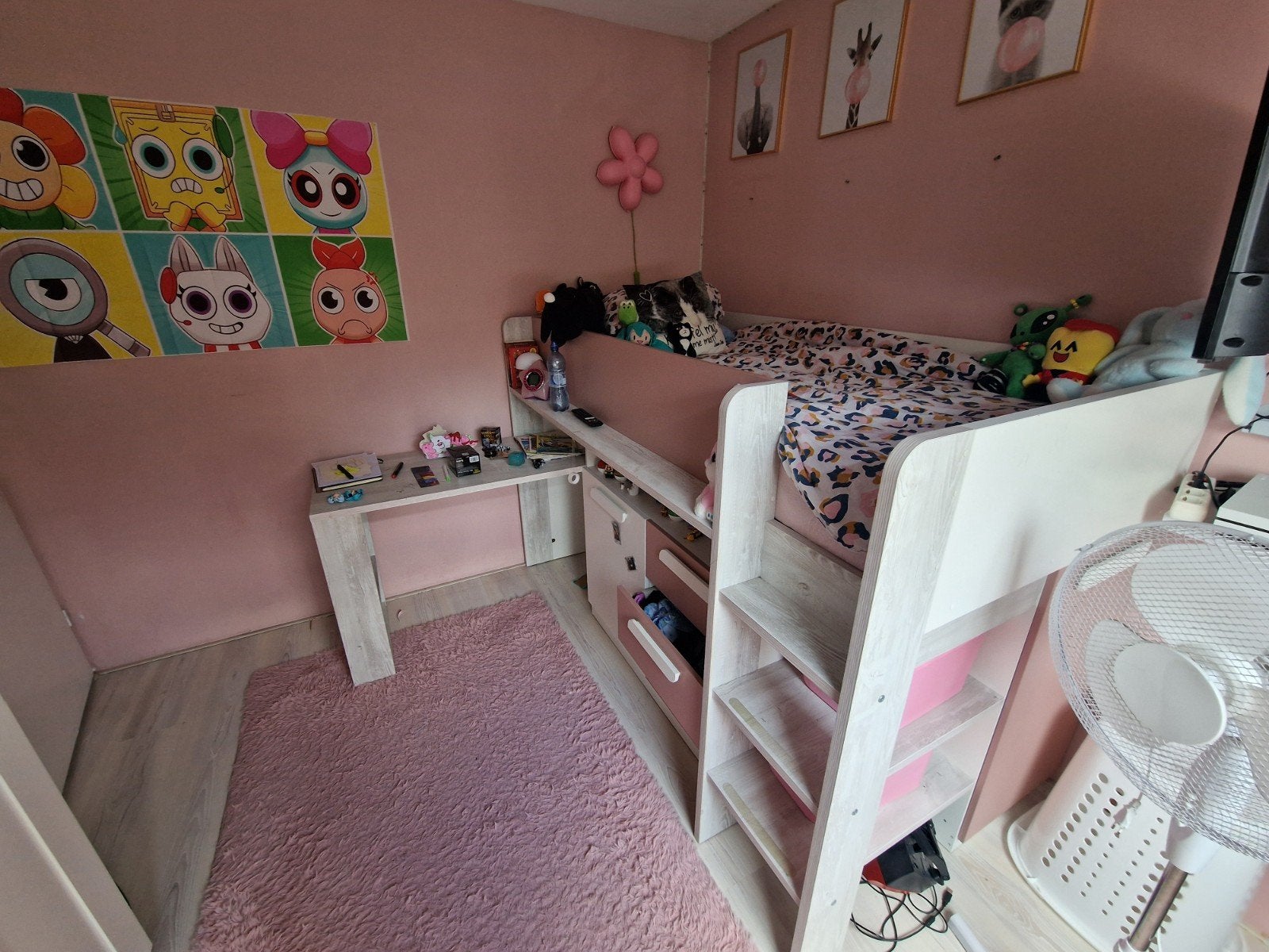 Halfhoogslaper 90x200 oud roze van YOLO, Ophalen, Gebruikt, Halfhoogslaper
