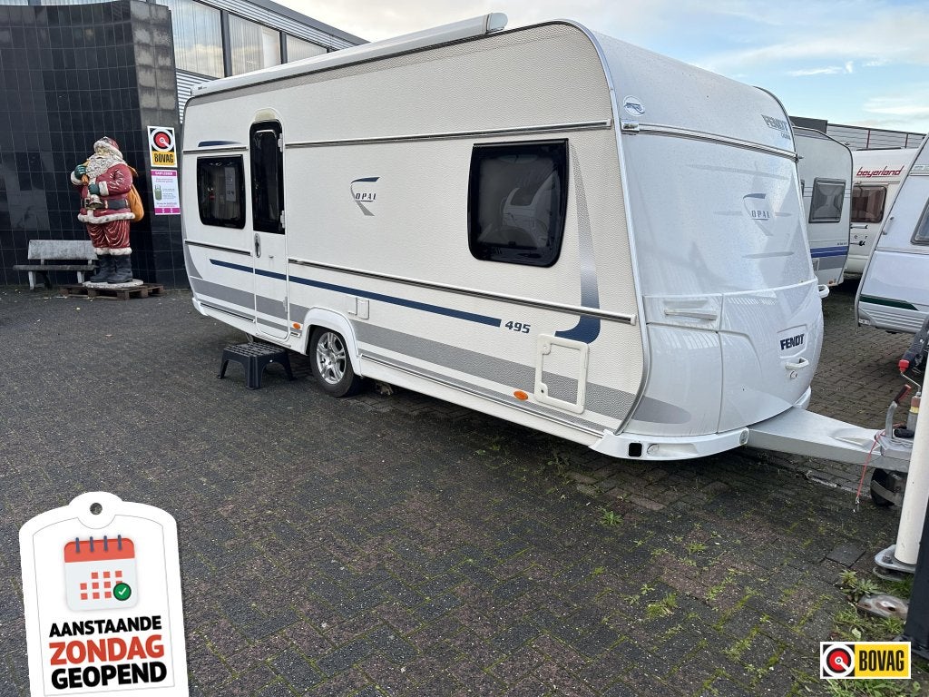 Fendt Opal 495 SFB met mover en cassette luifel, Caravans en Kamperen, Caravans, Schokbreker, Rondzit, Bedrijf, Overige typen