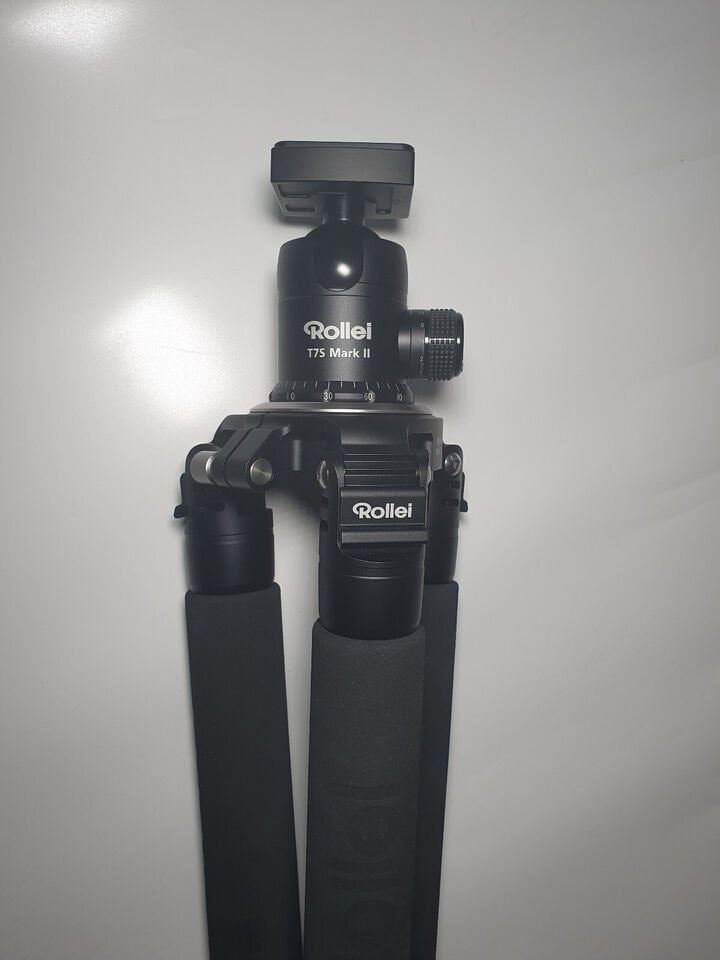 Rollei Rock Solid Alpha Mark II Statief + T7S Bolkop, 3-assige stabilisatie, Zo goed als nieuw, 150 tot 175 cm, Rollei