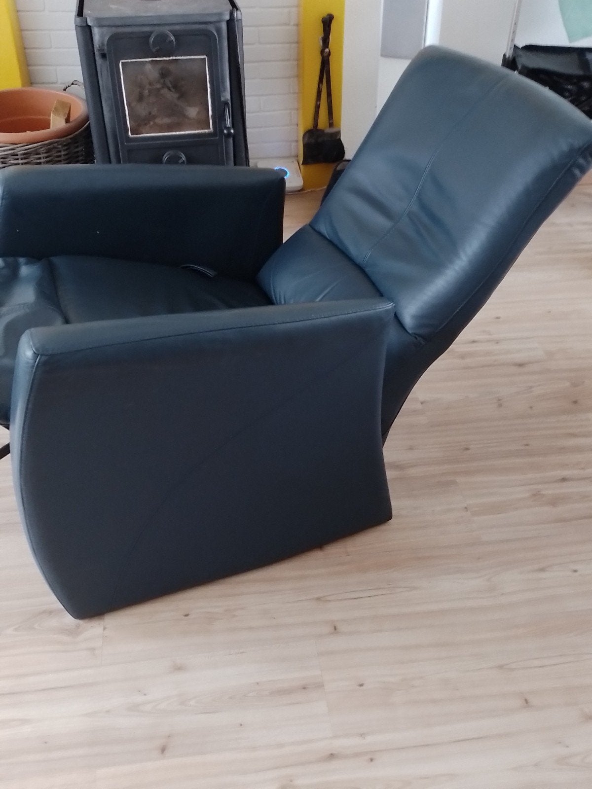Elegante relaxstoel, Ophalen, Minder dan 75 cm, Leer, 50 tot 75 cm