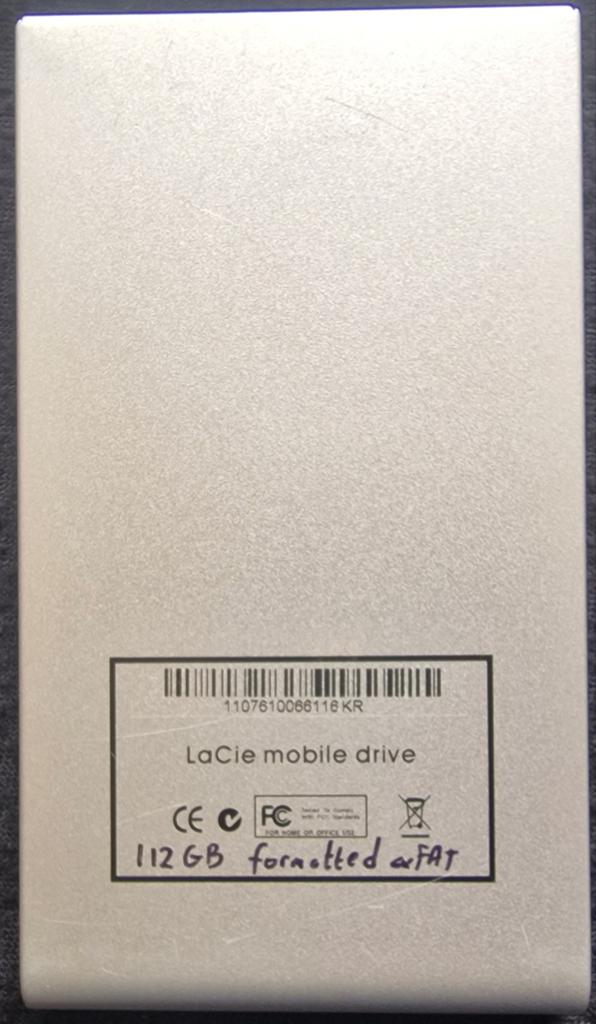 LaCie Mobile Drive 112 GB Externe Harde Schijf, Ophalen, Gebruikt, LaCie, HDD