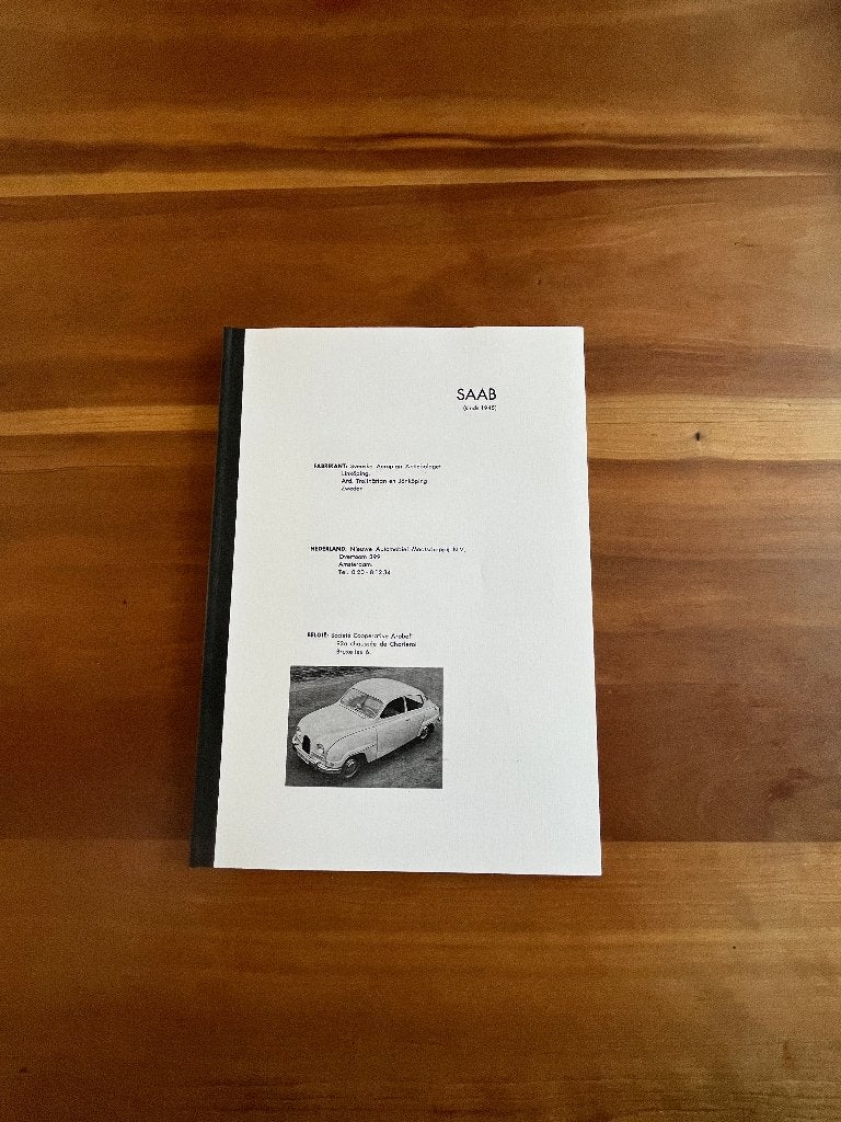 Instructie Saab 95.96 GT750.1960-1964 96 Sport 1963-1964, Auto diversen, Handleidingen en Instructieboekjes, Ophalen of Verzenden