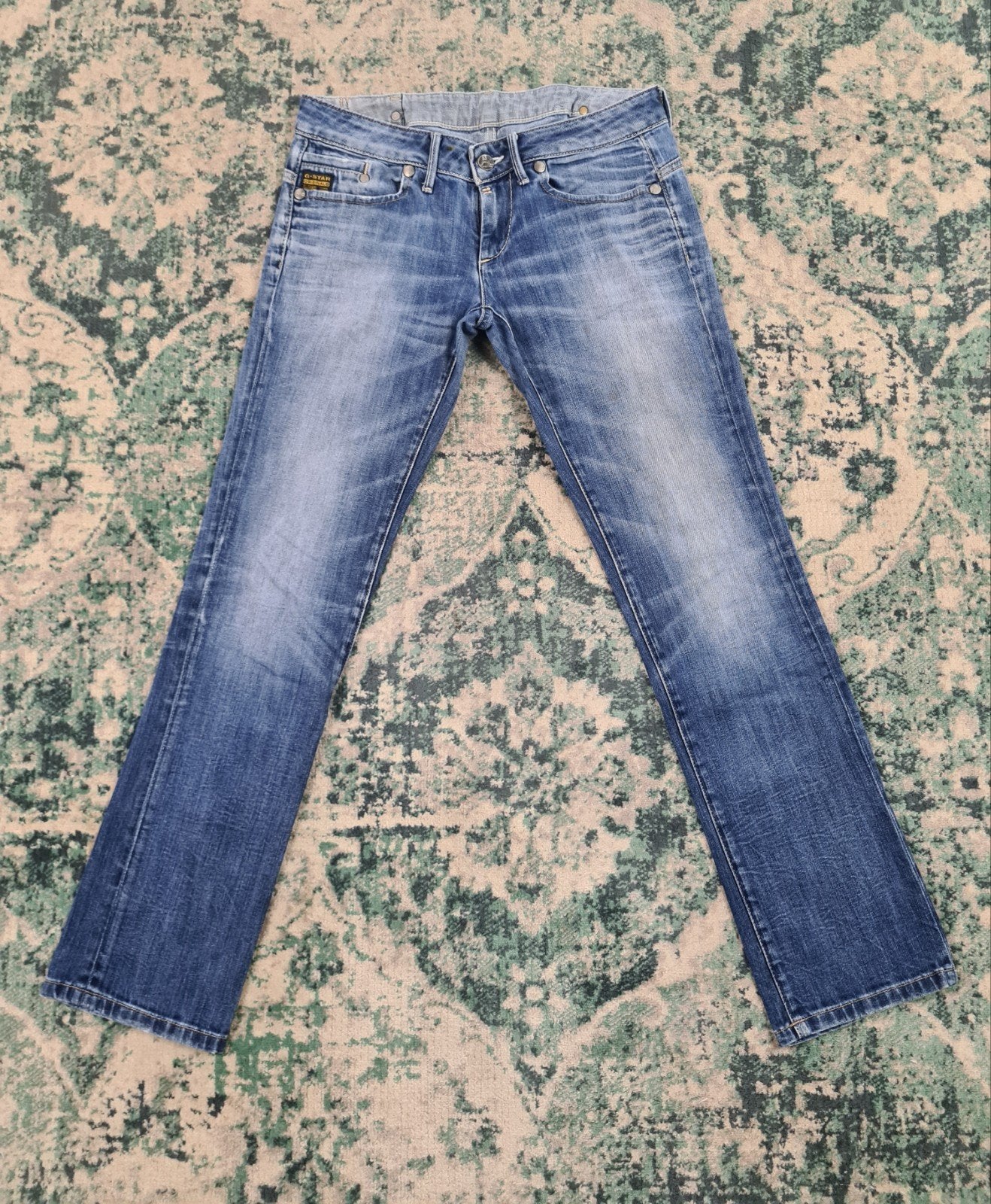 G-star midge straight W31 L32 Dames Tulsi3132 Low-rise, Blauw, Ophalen of Verzenden, W30 - W32 (confectie 38/40), G-STAR RAW