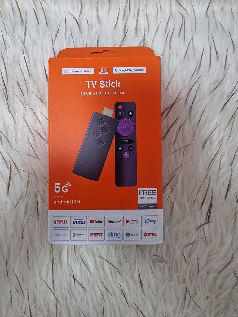 8K Ultra HD TV Stick met Android 13.0 en Chromecast, Audio, Tv en Foto, Mediaspelers, Ophalen of Verzenden, Nieuw, HDMI, Minder dan 500 GB