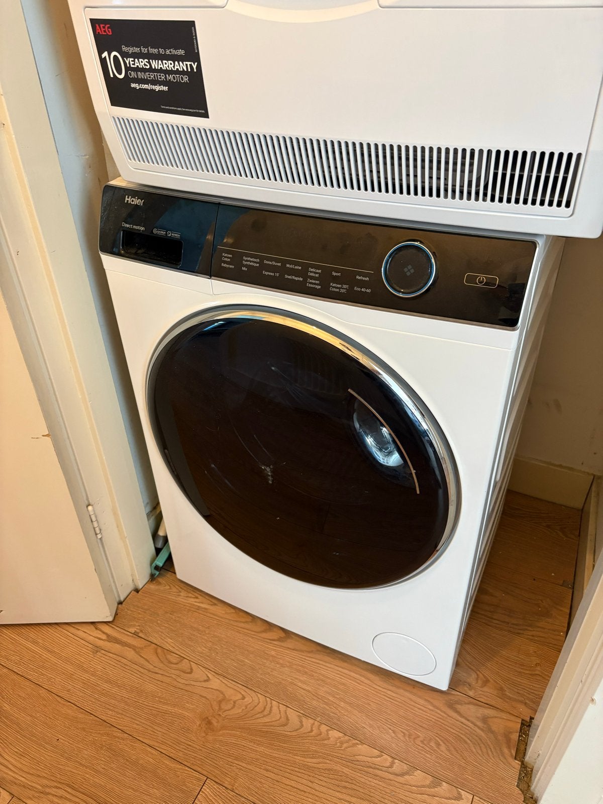 Haier HW80-B14979 Wasmachine - 8kg inhoud, Witgoed en Apparatuur, Ophalen, 1200 tot 1600 toeren, 8 tot 10 kg, Zo goed als nieuw