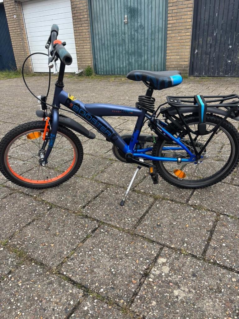 Loekie fiets blauw, Ophalen, Terugtraprem, Loekie booster, 18 inch