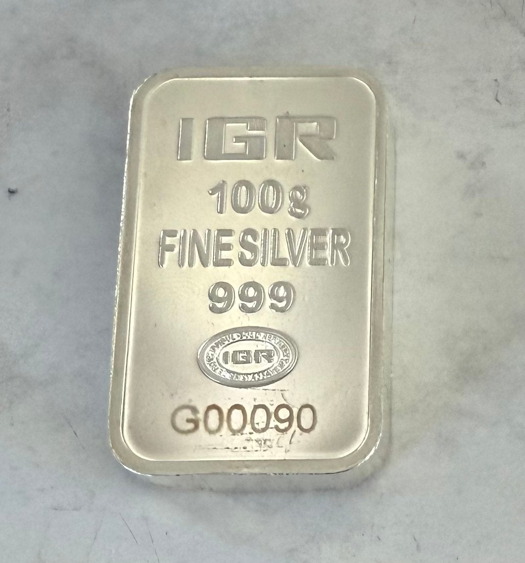 100 grams Zilver IGR Istanbul Gold Refinery 999 zilver, Ophalen of Verzenden, Zilver