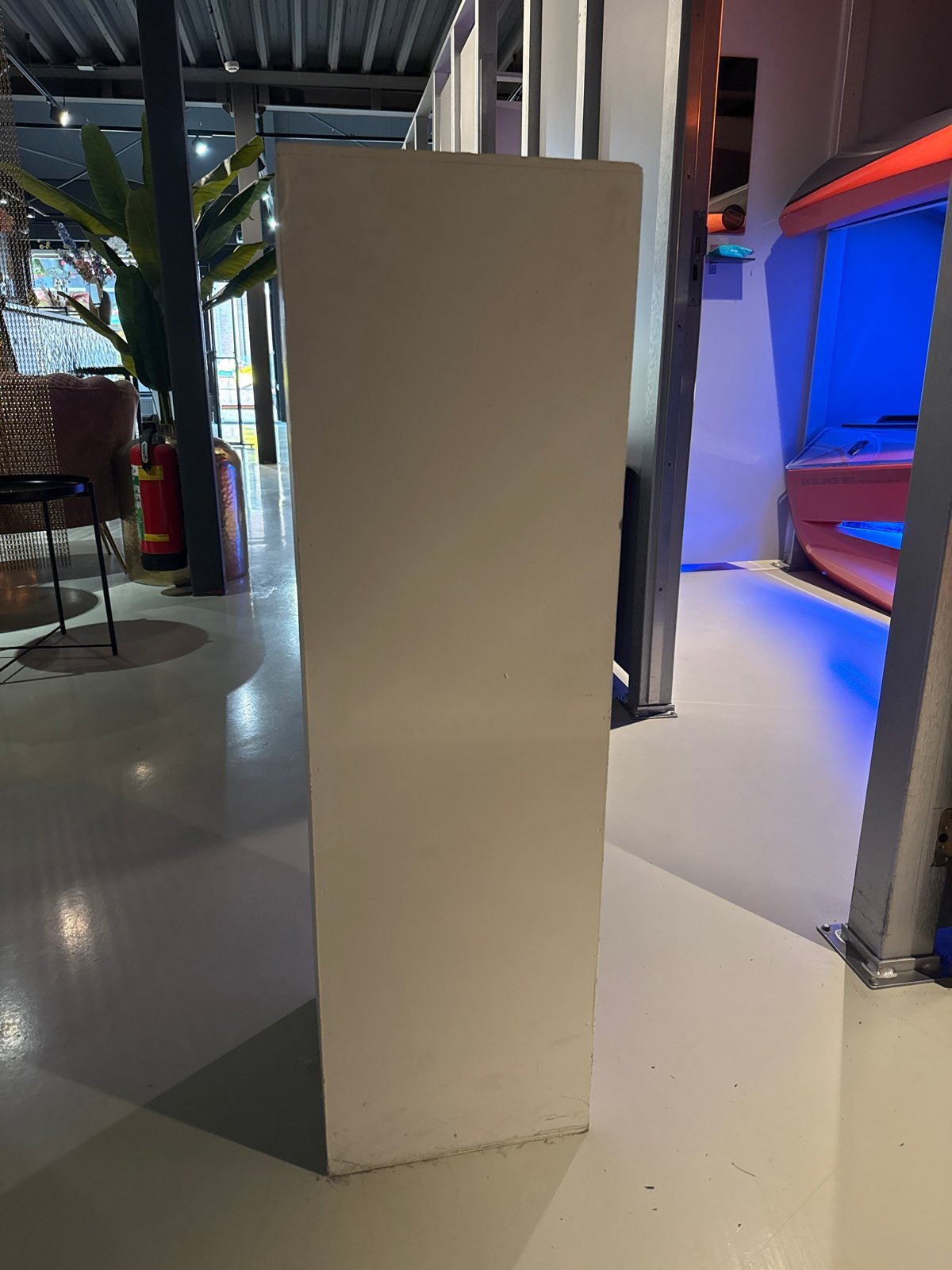 Witte Houten Zuil - 120 cm Hoog, Ophalen, Gebruikt