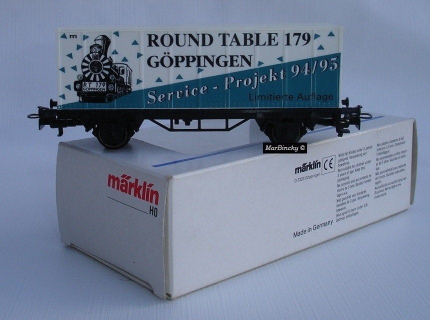 Märklin 4481 Round Table Containerwagen * Zeldzaam * !, Wisselstroom, Wagon, Ophalen of Verzenden, Zo goed als nieuw