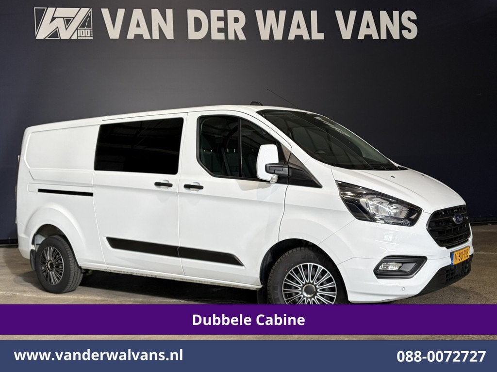 Ford Transit Custom 2.0 TDCI 131pk L2H1 Dubbele Cabine Euro6, Auto's, Voorwielaandrijving, 4 cilinders, Bedrijf, 6 stoelen