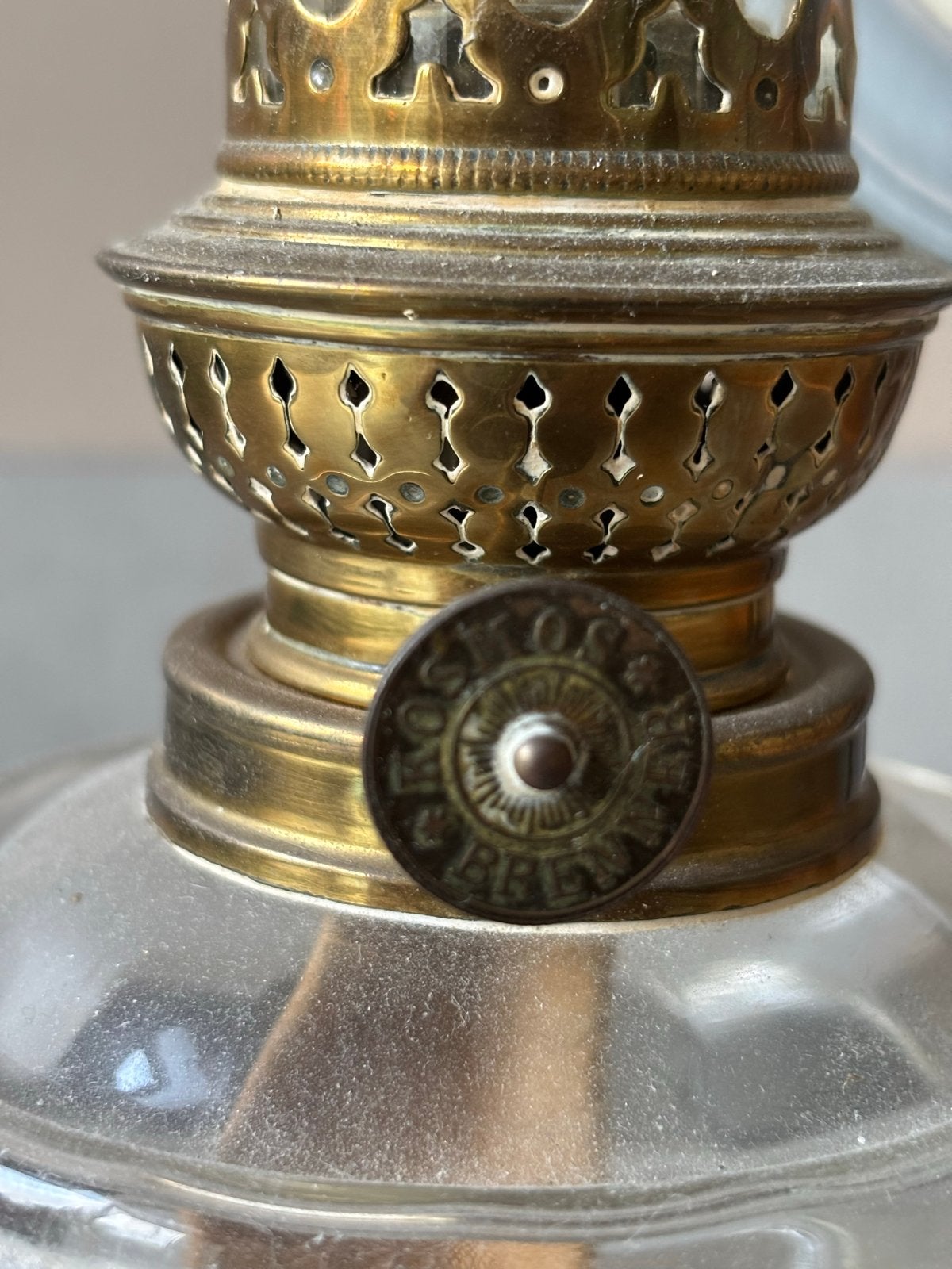 Antieke olielamp Kosmos Brenner, Ophalen