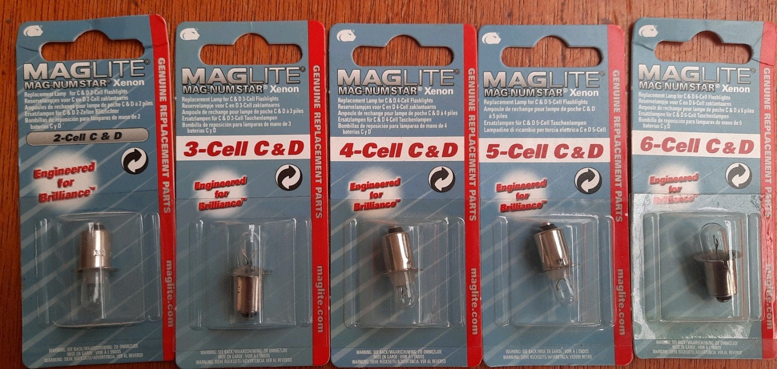 Maglite reserve lampje 2/3/4/5/6 C/D, Ophalen of Verzenden, Nieuw, Batterij