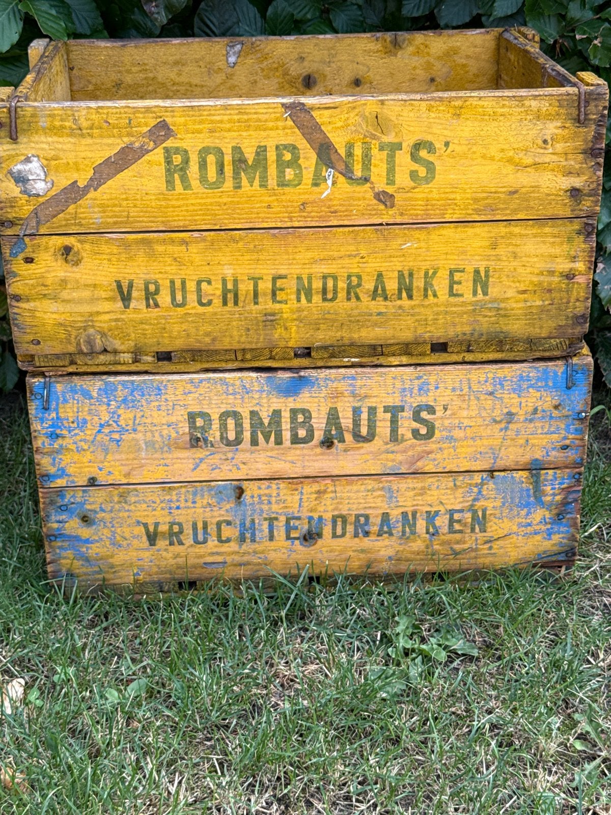 Vintage Rombauts Vruchtendranken houten kisten, Ophalen of Verzenden