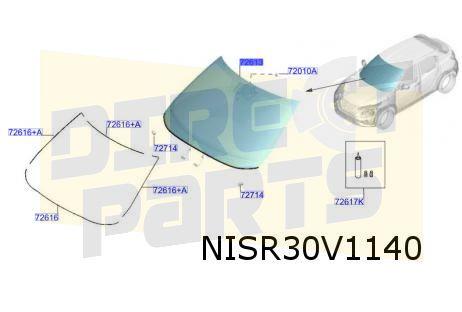 Nissan Juke (10/19-) voorruit (Gr) Origineel! 727006PE1A, -, -, Nieuw, Ophalen of Verzenden