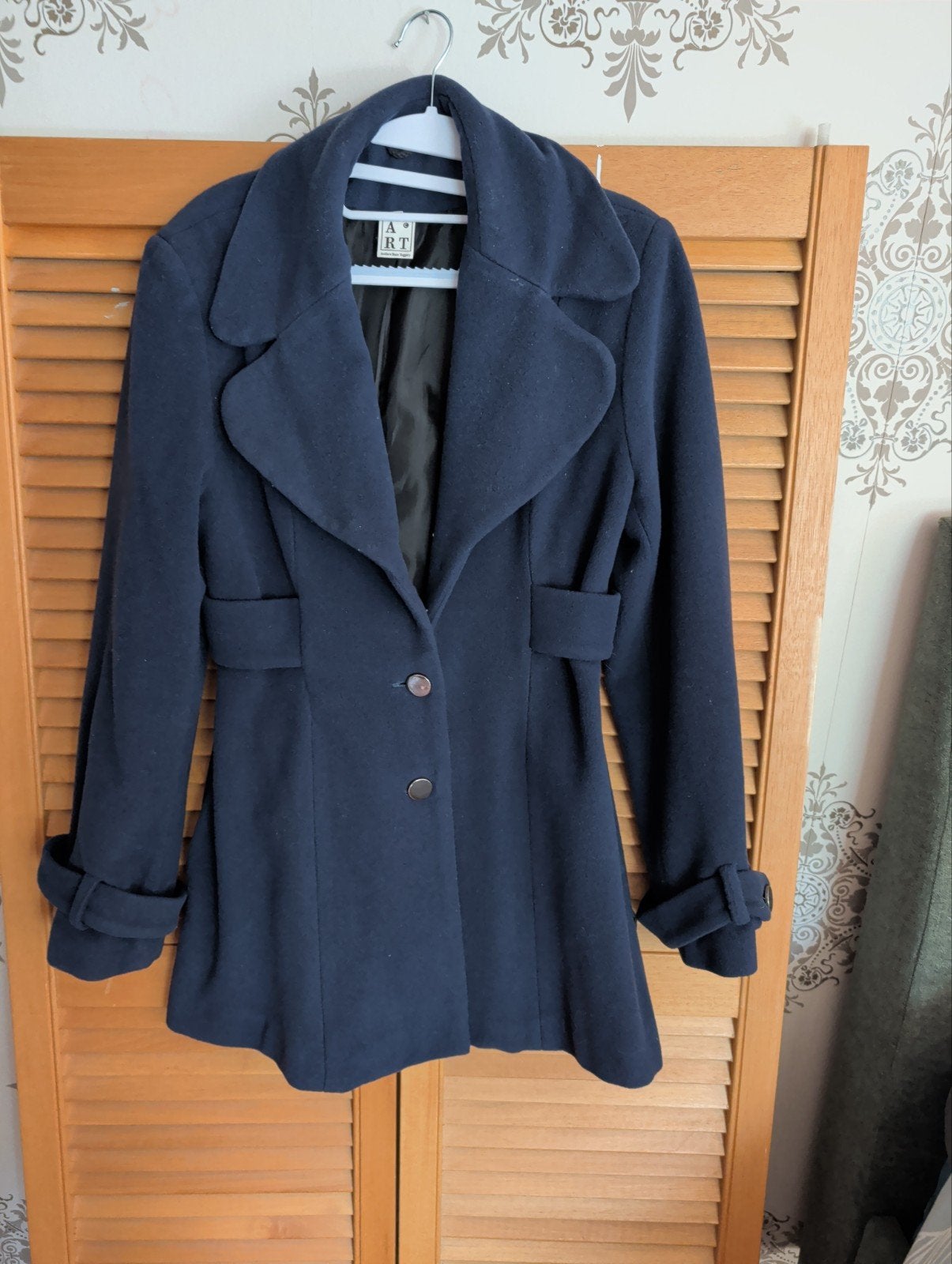 Wollen jas, Art, Ophalen of Verzenden, Maat 36 (S), Blauw