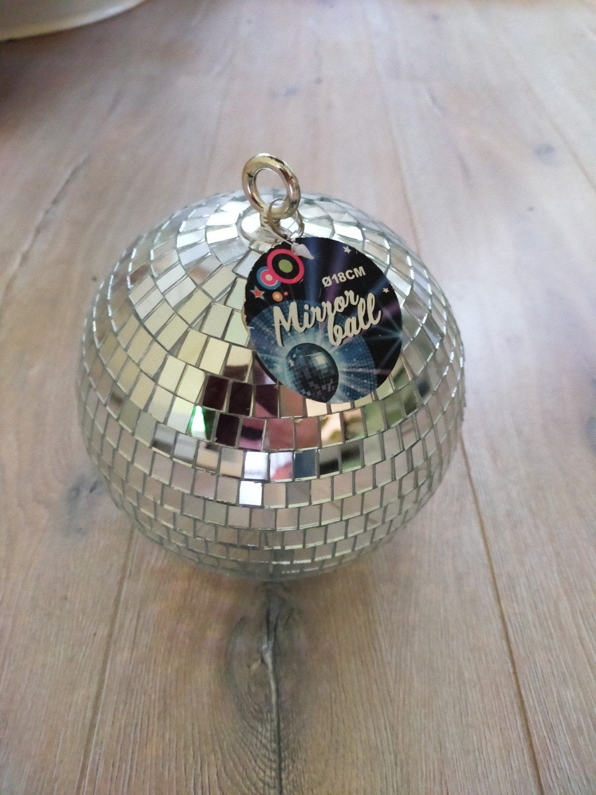 Discobal 18cm met kaartje - Nieuw, Ophalen of Verzenden, Nieuw, Feestartikel